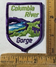 Vintage Columbia River Gorge Oregon Iron On Patch Voyager Travel Souvenir picture