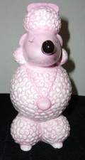 MARY KAY 'GIGI'  CERAMIC PINK POODLE PIGGY COIN BANK RARE picture