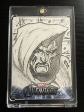 2012 Upper Deck Avengers Doctor Doom Sketch 1/1 Signed by Frank Kadar picture
