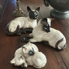 vintage beswick siamese Cat Family Of 4 picture