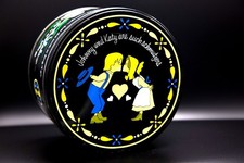 Vintage Pennsylvania Dutch Amish Novelty Tin - Katy & Johnny 