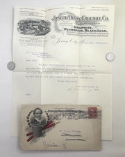1912 Joseph Dixon Crucible Co - Granite Paints - Jersey City - Letter & Envelope picture