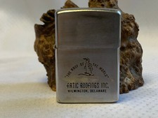 Vtg 1967 Zippo Lighter Vietnam Era Artic Roofings Inc. DE Smoking Camping Fire picture