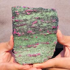 3.91lb Large Rare Natural Red Green Gemstone Ruby Zoisite Crystal Rough Mineral picture
