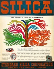 Standard Sand & Silica Co Tree of Life Industrial Minerals Vtg Print Ad 1941 picture