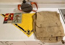 Vintage Boy Scouts Of America Lot - 574 Yucca Pack, Canteen, Etc.  1957-1961 picture
