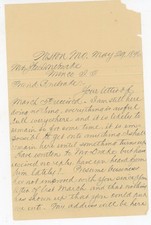 1896 Letter Weston MO to Minco Indian Territory John C Howe Economic Depression picture