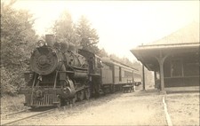 Haines Falls NY Train Station Depot Azo c1910 Real Photo Postcard bhn RARE picture