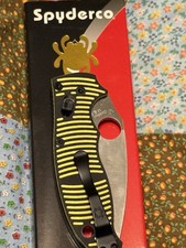 Spyderco Manix 2 Salt Yellow/Black G10 CPM MagnaCut Plain Edge Manual picture