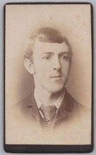 Young Victorian Man w/ Sideburns, London England, c1880s Portrait CDV picture
