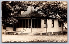 WA1/ Russells Point Indian Lake Ohio RPPC Postcard c1910 White Cottage Park 88 picture