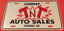 TNT Auto Sales Dealership Booster License Plate Conway South Carolina Car Lot picture