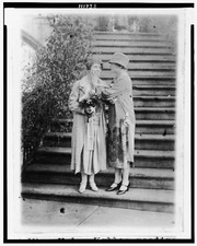 Helen Keller reading Mrs. Coolidge's lips,hand,Grace Goodhue Coolidge,1926 picture
