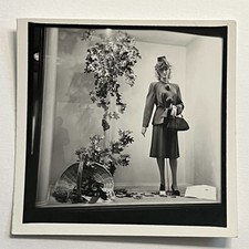 Vintage Snapshot Photograph Store Window Mannequin Robinson’s Los Angeles CA Odd picture