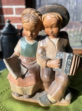 Vintage ANRI Ferrandiz Wood Figurine Children Accordion Italy picture