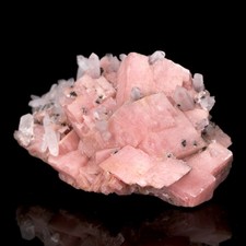 Lovely Rhodochrosite Crystals w/ Quartz - Emma Mine, Butte, Montana, USA picture