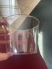 NOS OEM Coleman Replacement Red/White Letter Globe Pre1994 Made In USA#5107-0481 picture
