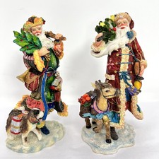 Roman Inc Galleria Lucchese Santa Figurines 1997 Swiss Spanish VTG Lot 2 picture