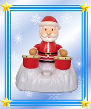 Animated Santa Claus playing Drums/Bongos Christmas Decoration Holiday Drummers picture