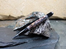 Corvette Fordite and Resin Pen - Chrome/Pink/Corvette Fordite       (P-084) picture