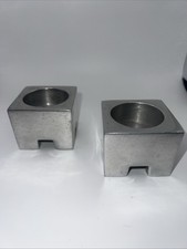 Zodax Minimalist Pewter Candle Holder Pair 2x2x1.5 picture