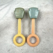 Vintage Heinz 57 Baby Foods Plastic Rattle Set Advertising Collectible 2pc picture