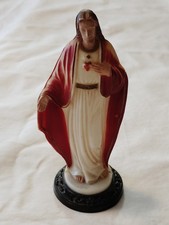 Rare/Vintage Hartland Plastics Sacred Heart Jesus Auto Dashboard Statue 5.5” picture