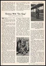 1931 Our Gang Little Rascals Christmas Photo Hal Roach Studios Article Print Ad picture