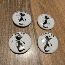 4 1980s Vintage Penguin Girl Scout Cookies Pins picture