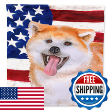Caroline'S Treasures Carolines Treasures Bb9703Chf Akita Patriotic House Flag picture