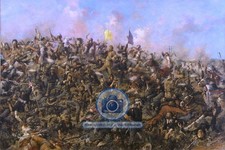 CUSTERS LAST STAND BATTLE OF LITTLE BIGHORN INDIAN WARS PAINTING 4X6 PHOTO picture