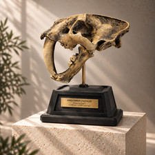 Saber tooth Smilodon, Fossil, Skull, Saber tooth Lion, Skull, Fossil. picture
