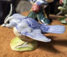Vintage Stangl Pottery Blue Tufted Titmouse Bird Figurine 3592 No Damage picture