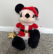 Disney world park Mickey Mouse Santa Plush Christmas W Gold Star exclusive lim￼ picture