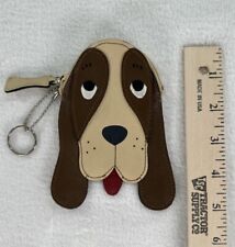 Vintage Basset Hound Dog Purse Rolf’s Leather Embroidered Eyes picture