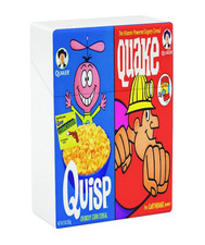 QUISP And QUAKE Cereal Plastic Case | 60s Breakfast Mascot | Fun EDC Carry picture