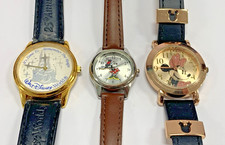 Disney 3pc Quartz Watch Lot Minnie Mouse & 25th Anniversary Magic Kingdom picture