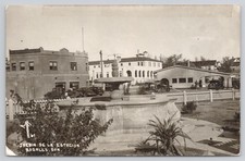 Nogales, Sonora Mexico Jardin de la Estacion Fountain RPPC Posted picture
