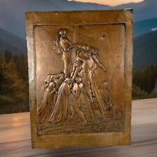 Copper Relief Art Jesus Being Taken Down From Cross  Very Detailed & Expressive picture