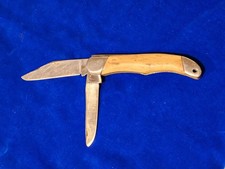 Vintage Buck 317 USA Trailblazer 2-Blade Folding Knife Customized Wood Handle picture