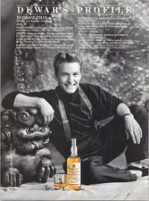Dewar's Profile Mark Salzman Vintage 1990 Magazine Ad B&W Color Scotch Whisky picture