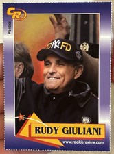2003 Celebrity Review Rookie Review Rudy Giuliani Politics Card #2 NYC picture