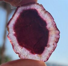 Cranberry Intense Red WATERMELON TOURMALINE Slice From Malkan Russia 16.3 Grs #2 picture