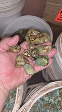 tumbled green turquoise with brown matrix  (By The Pound) 1/2