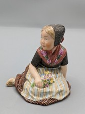 1900s Antique Denmark Royal Copenhagen Porcelain Figurine Faroe Islan Girl 12416 picture
