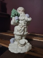 Lenox Christmas Porcelain Santa Figurine, Gold and Pastell Accents, Tree, Toys picture