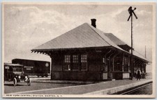 morton railroad depot new york postcard unposted picture