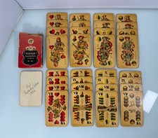 Vintage Ferd Piatnik Sohne Wien Style 32 Blatt No. 83 Playing Card Deck COMPLETE picture