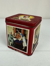 VTG 90s Sun-Maid Raisins Collectors Tin 1992 Picture Graphics Red Cube Shape picture