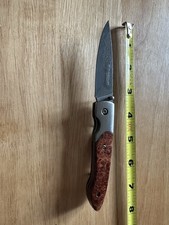 Boker Magnum Senior Liner LockFolder 3” Damascus Blade Burl Handle Discontinued picture